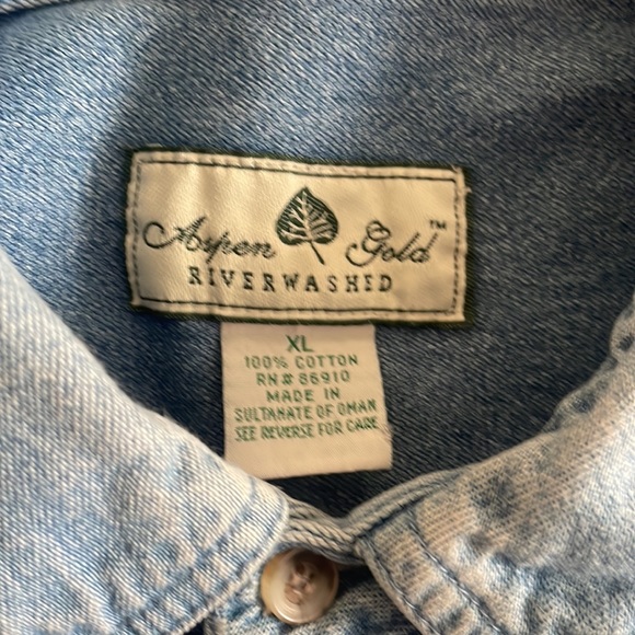 Sabre company mens Jean button down shirt xl - Picture 3 of 3